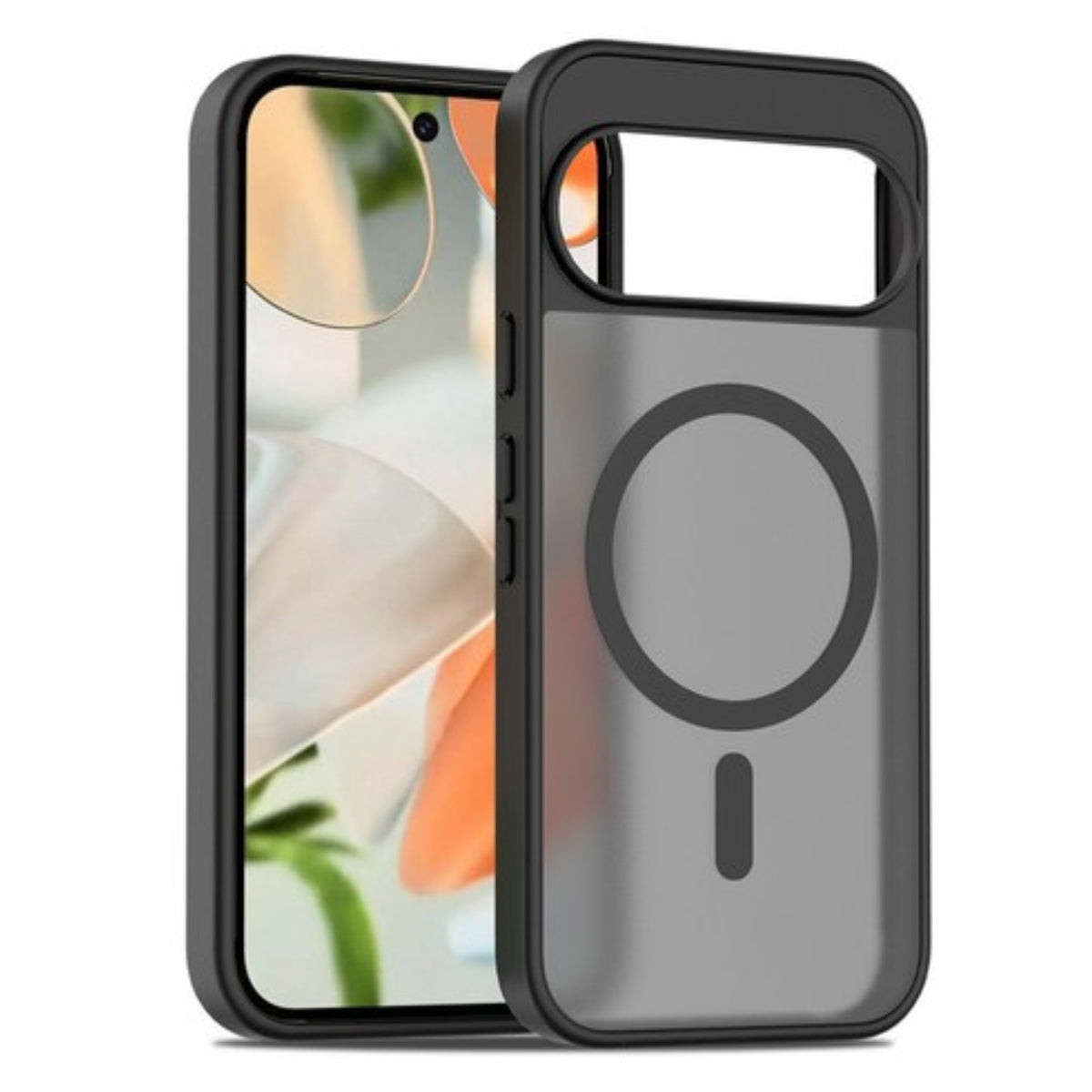 For Google Pixel 10A Frosted Translucent Case with MagSafe Compatible Slim, Shockproof Protective Matte TPU Military Grade Tough Case Cover Black