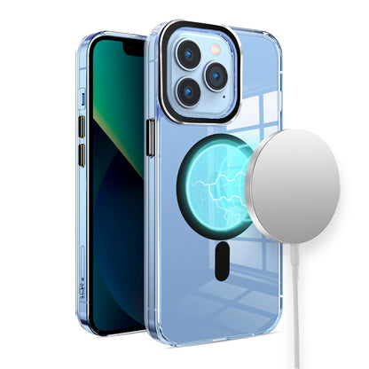 For Samsung Galaxy S26+ / S26 Plus Clear Transparent Case Matching Circle Design, Hybrid TPU Hard Shell, Support Magsafe Charger Case Cover Black