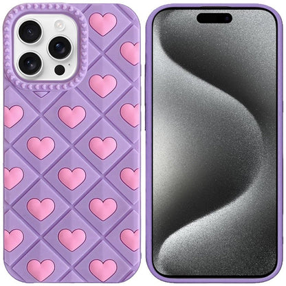 Phone Case for iPhone 15 Pro (6.1") Fashionable Silicone Textured Decorative Design Pattern Protective Rubber TPU Hybrid Protection Cover