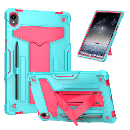 Tablet Case for Samsung Galaxy Tab S11 3in1 Tough Hybrid Vertical Kickstand Heavy Duty Shock Absorbing Drop Protection Raised Bezel Precise Cutouts Cover Pink