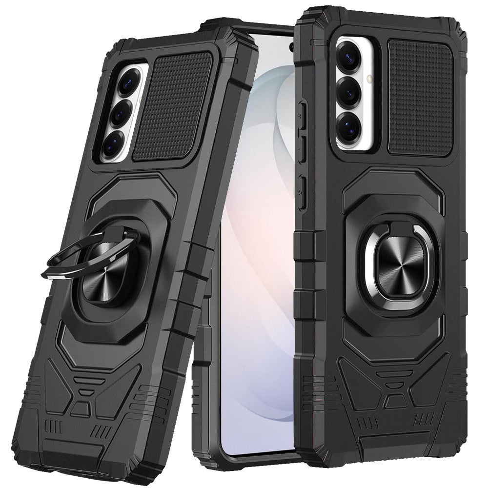 Phone Case for Samsung Galaxy S26 FE /Fan Edition Rugged Hybrid Dual Layer Magnetic Ring Stand Armor Shock Absorbing Heavy Duty TPU Reinforced Bumper Cover