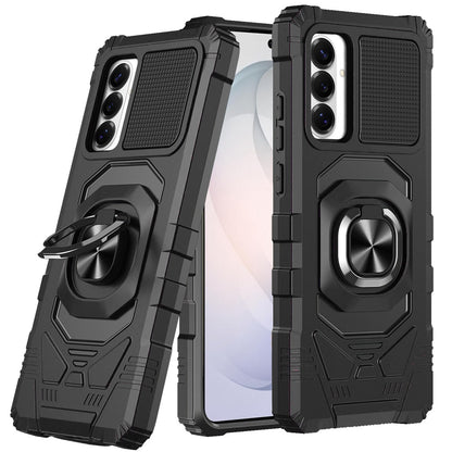 Phone Case for Samsung Galaxy S26 FE /Fan Edition Rugged Hybrid Dual Layer Magnetic Ring Stand Armor Shock Absorbing Heavy Duty TPU Reinforced Bumper Cover