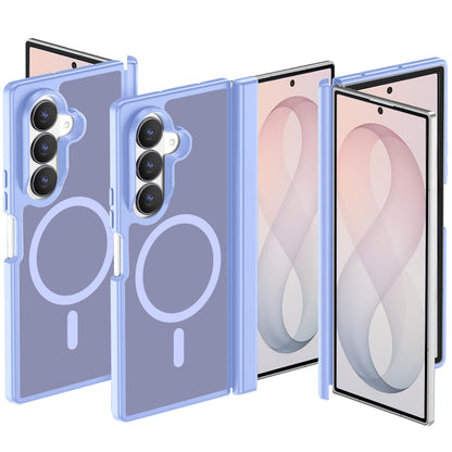Phone Case for Samsung Galaxy Z Fold 8 Ultra Premium Matte Magnetic Foldable Hybrid Central Axis Hinge Protection Shock Absorbing TPU Slim Fit Hard PC Cover