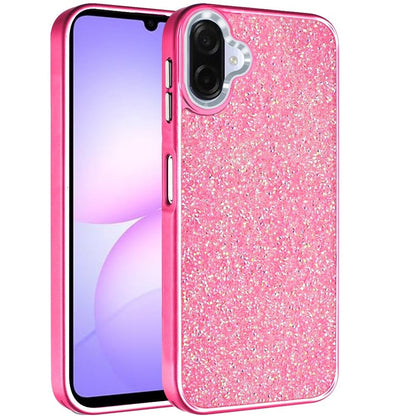 Phone Case Cover for Samsung Galaxy A07 4G Crystal Sparkle Diamond Glass Full Mini Glitter Bling Frame TPU Hybrid Protective Cover