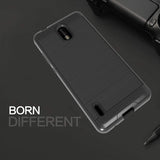 For Apple iPhone 15 Pro Max (6.7") Slim Rugged TPU + Hard Brushed Metal Texture Hybrid Dual Layer Armor Shockproof  Phone Case Cover