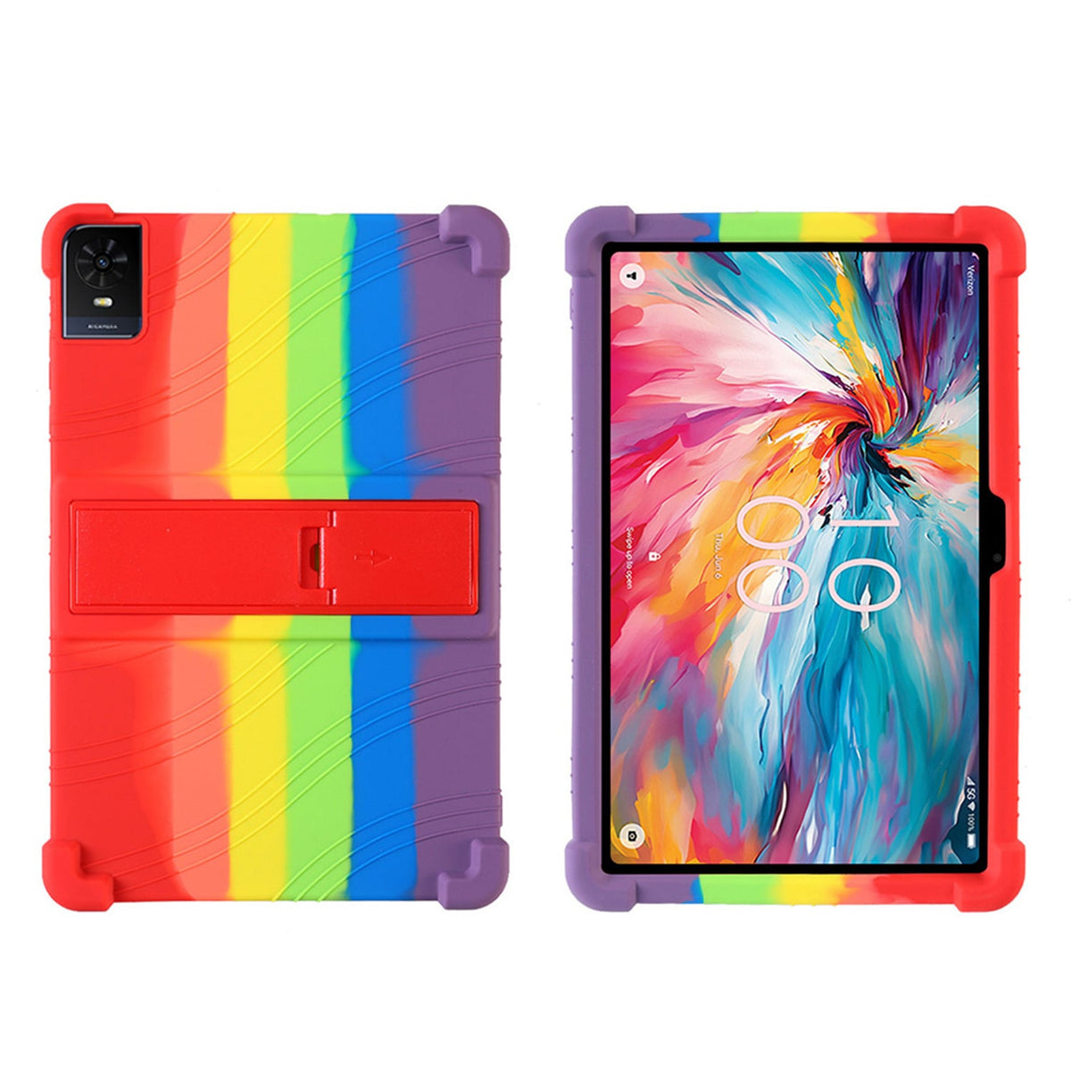 Tablet Case for TCL Tab 10 NXTPAPER 5G Thick Shockproof Silicone Heavy Duty Rugged Hybrid Full Body Drop Protection Detachable Stand Cover