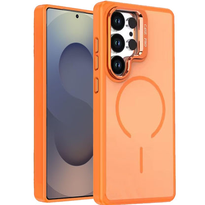 For Samsung Galaxy S26 Ultra Ultra Premium Matte Magnetic Metal Camera Stand Hybrid Drop Protection Shockproof Design Case Cover
