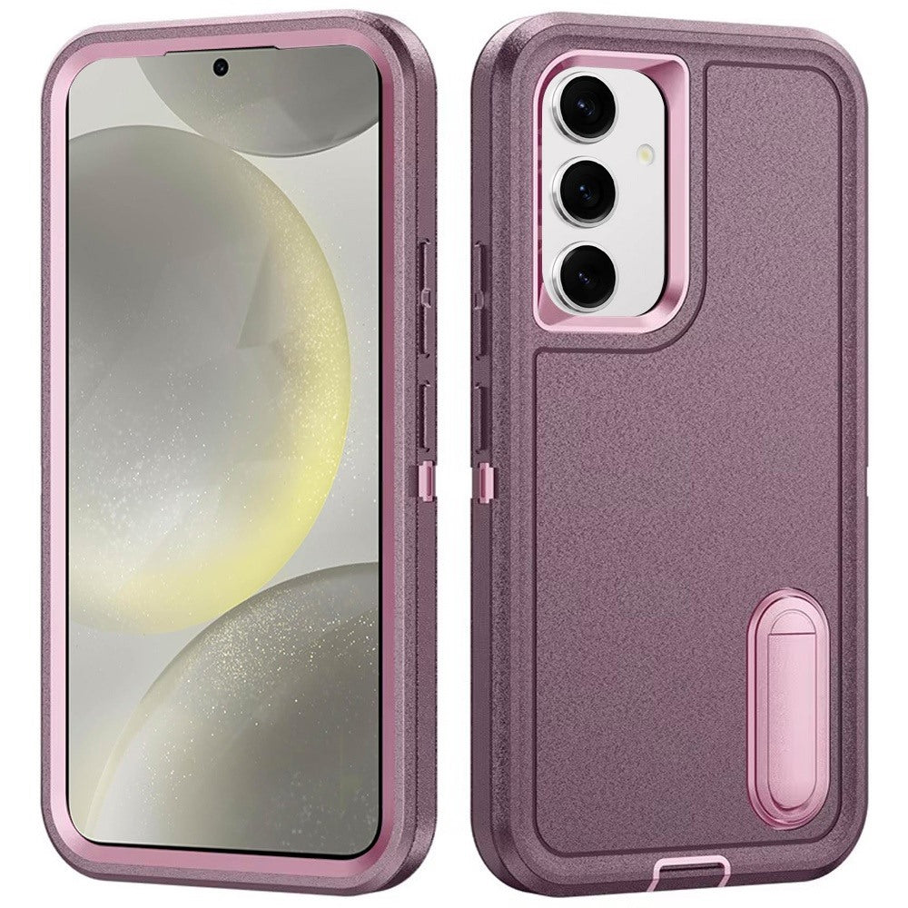 For Samsung Galaxy S25 Plus /S25+ /S24/Plus Hybrid 3 Layers Hard 3in1 Shockproof with Kickstand Heavy Duty Hard TPU Rubber Anti-Drop Case Cover