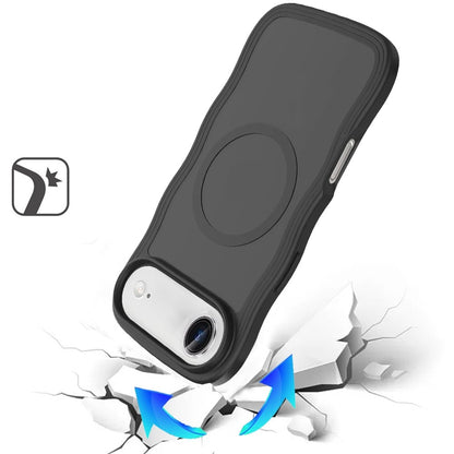 For Apple iPhone 17 Air (6.6") Grip Hand Magnetic Hybrid Case Shockproof Protection Matte Skin Rubber TPU + PC Case Cover