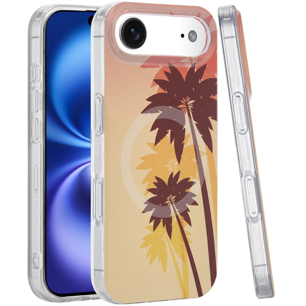 For Apple iPhone 17 Stylish Pattern Fashion IMD Printed Design TPU Slim Shockproof Protective with Magnetic Back Case Cover