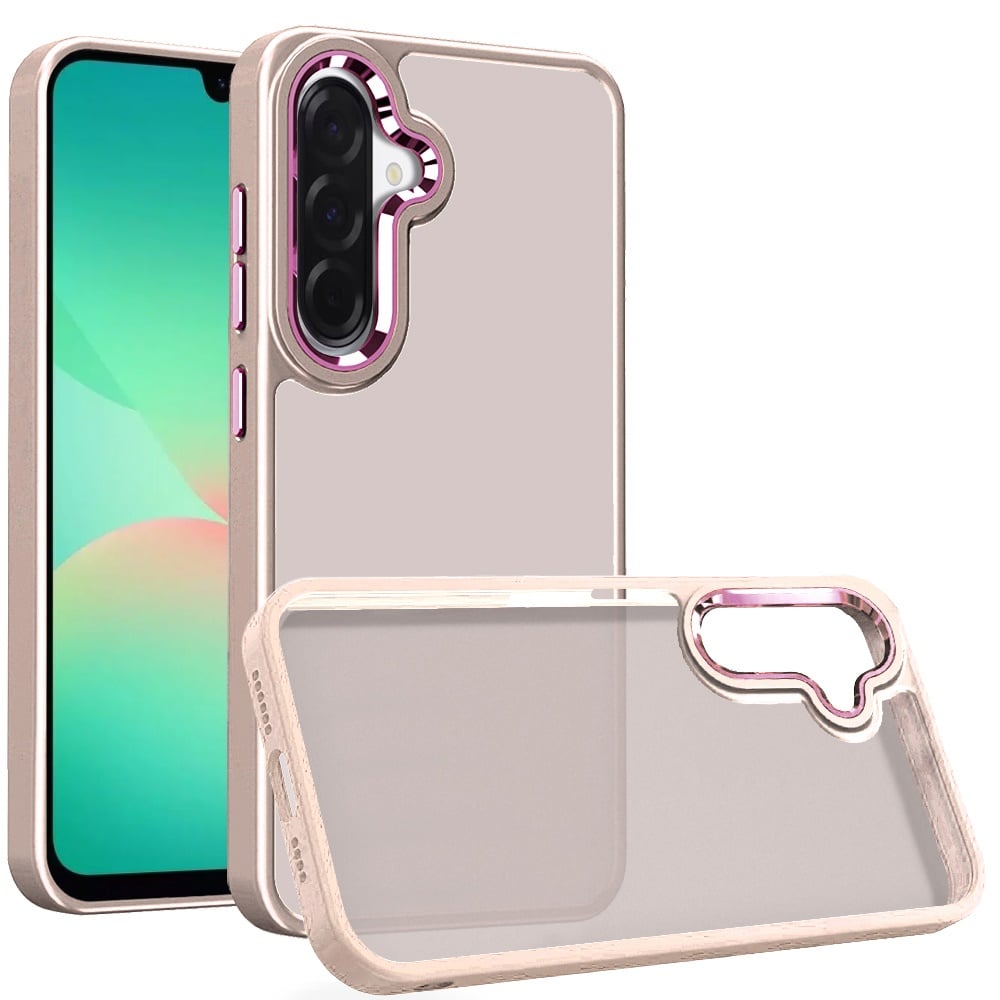 Phone Case for Samsung Galaxy A27 Polished Acrylic Hybrid TPU Slim Shockproof Metal Button Thick Durable Grip Camera Protection Anti-Scratch Cover