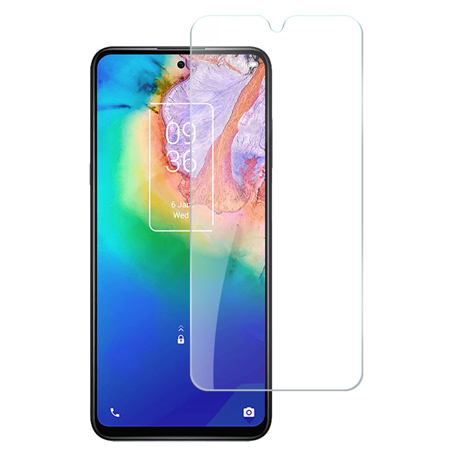 Screen Protector for TCL K70 5G T-Mobile Premium 9H Tempered Glass HD Clear Screen Protector Fingerprint Resistant Durable Screen Guard Clear