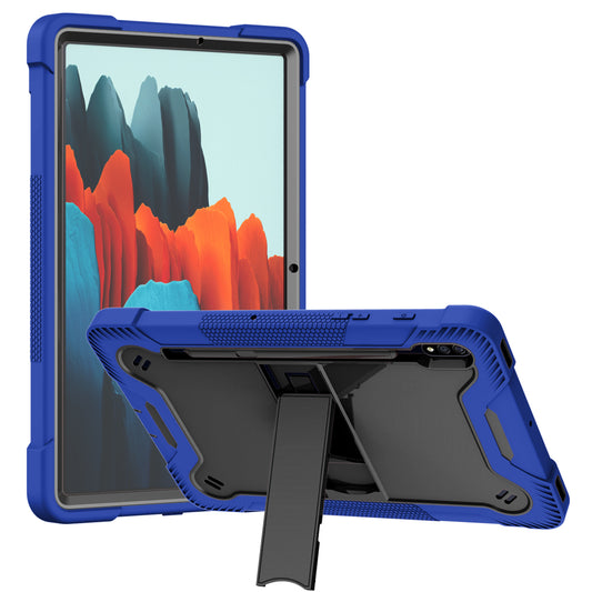 Tablet Case for Samsung Galaxy Tab S8 / S7 Shockproof Hybrid Built in Kickstand Dual Layer Rugged Heavy Duty Armor Anti Slip Impact Resistant Durable Grip Cover Blue