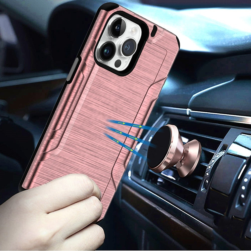 Phone Case for Apple iPhone 15 Pro Tough Hybrid Hard PC TPU Shockproof Bumper Reinforced Corners Scratch Resistant Armor Cover Pink