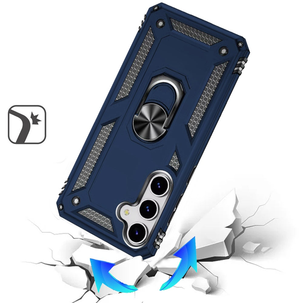 Phone Case for Samsung Galaxy S26 FE /Fan Edition Rotatable Ring Stand Shockproof Hybrid Armor Anti Slip Heavy Duty Fit Magnetic Car Mount Durable Grip Cover