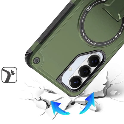 Phone Case for Samsung Galaxy S26 FE /S26 Fan Edition Magnetic Kickstand Rugged Shockproof Armor Grip Anti Slip Heavy Duty Protective Matte Stand Hybrid Cover