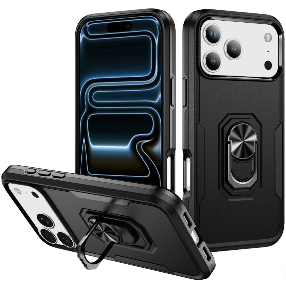 Phone Case for Apple iPhone 18 Pro Max Tough Hybrid Ring Stand Shockproof Rugged Grip Impact Resistant Hybrid Kickstand Heavy Duty Durable Cover