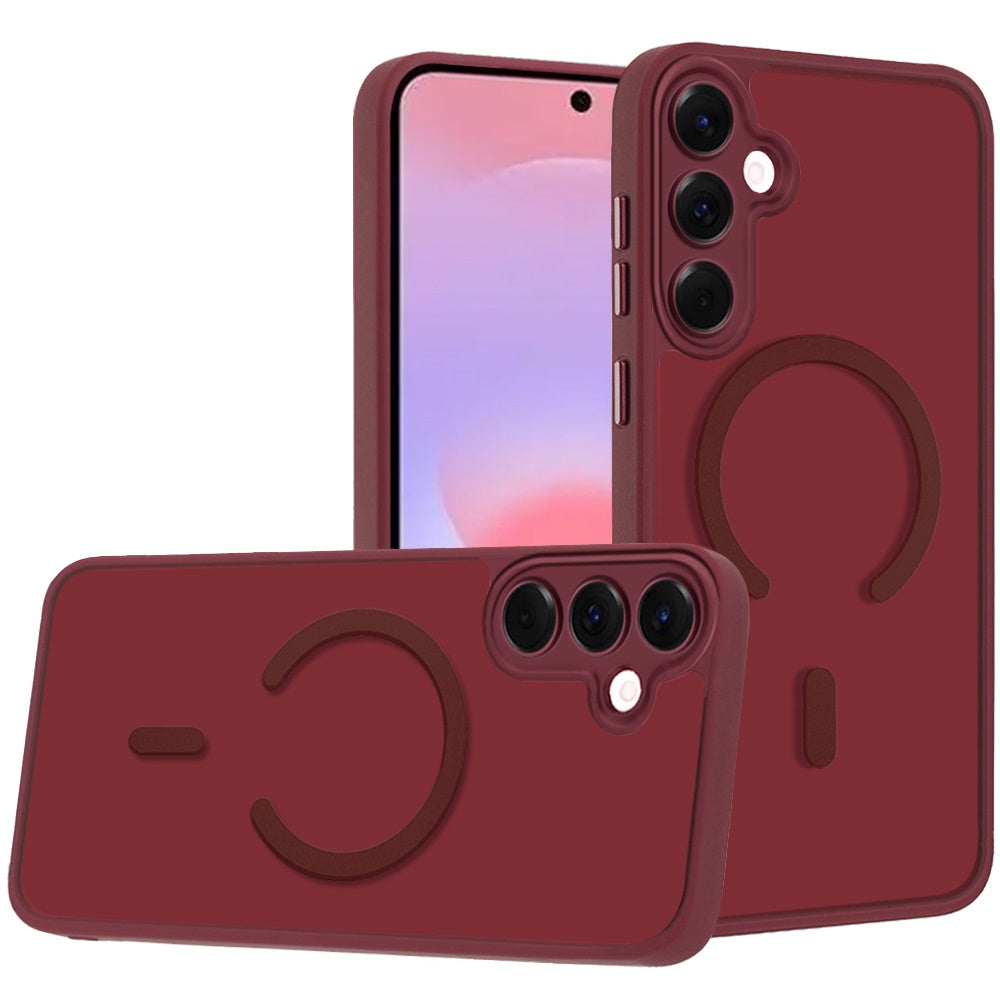 Matte Frosted Magnetic Back Hybrid Hard PC Soft TPU Camera Protection Slim Shock Absorbing Anti Fingerprint
