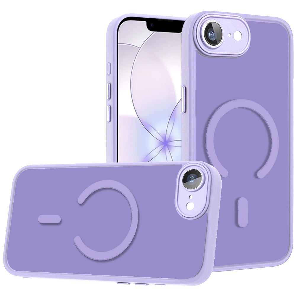 Phone Case for Apple iPhone 17E /16E Matte Frosted Magnetic Back Hybrid Hard PC Soft TPU Camera Protection Slim Shock Absorbing Anti Fingerprint Cover
