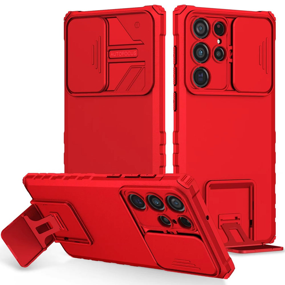 For Samsung Galaxy S25 /S24 Hybrid Hard PC & TPU Rubber Shockproof with Kickstand & Covered Camera Protection Case Cover