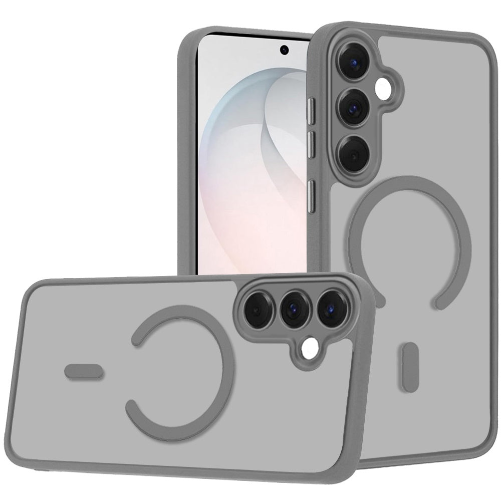 Phone Case for Samsung Galaxy S26 FE /Fan Edition Matte Frosted Magnetic Back Hybrid Hard PC Soft TPU Camera Protection Slim Shock Absorbing Anti Fingerprint Cover