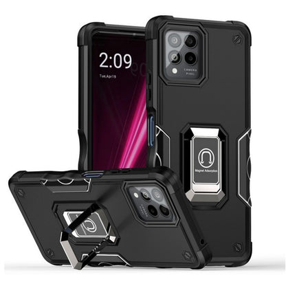 For Samsung Galaxy S26 Heavy Duty Hybrid 2in1 Hard PC & TPU Rugged Bumper Shockproof with Magnetic Ring Kickstand Case Cover Black