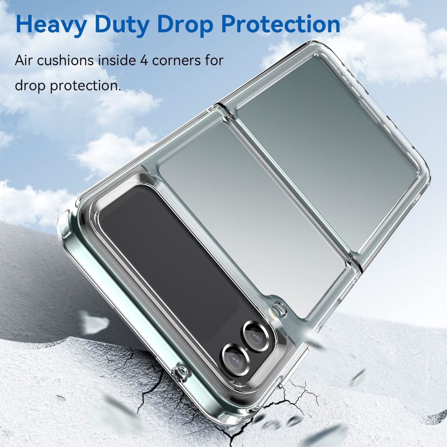 For Samsung Galaxy Z Fold 7 Slim Hybrid Clear Hard PC + Rubber TPU Acrylic Back Bumper Shockproof Thin Protective Case Cover