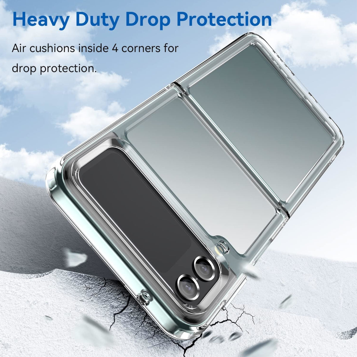 For Samsung Galaxy Z Flip 7 Premium Transparent Hard PC Back Slim Fit Thin Case Hybrid Protective Shockproof, Lightweight Case Cover Clear