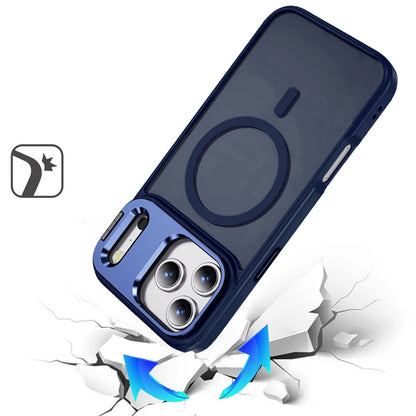 Phone Case for Apple iPhone 18 Pro Metallic Magnetic Camera Stand Shockproof Hybrid Grip Camera Lens Protection Kickstand Rugged Durable Armor Cover