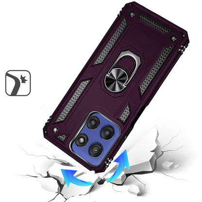 Phone Case for Motorola Moto G Stylus 5G 2026 /2025 Rotatable Ring Stand Shockproof Hybrid Armor Anti Slip Heavy Duty Fit Magnetic Car Mount Durable Grip Cover Purple