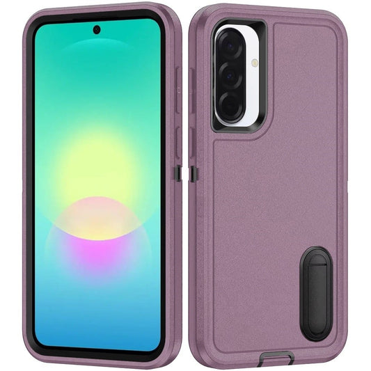 Phone Case for Samsung Galaxy A27 3in1 Tough Rugged Kickstand Shockproof Armor Grip Heavy Duty Drop Resistant Protective Hybrid Cover
