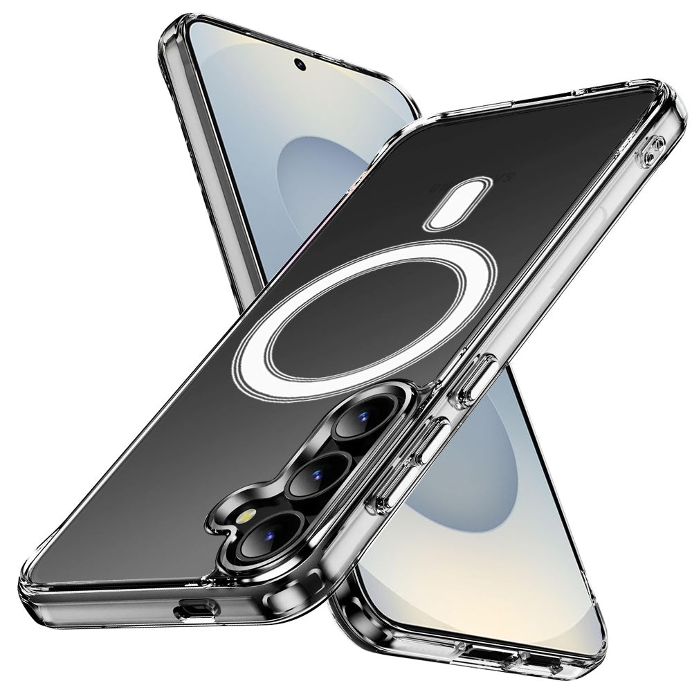 For Samsung Galaxy S26+ / S26 Plus Clear Magnetic Case with Built-in Magnets Compatible with MagSafe Slim Soft TPU Bumper Case Cover Clear