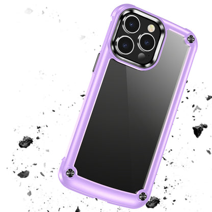 For Apple iPhone 16 Plus (6.7") Hybrid Transparent Rubber with Metal Buttons & Camera Edges Hard TPU Corner Bumper Case Cover