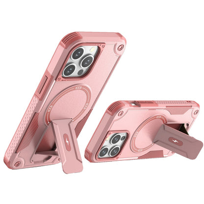 For Apple iPhone 16 Pro Max (6.9") Invisible Kickstand Compatible with MagSafe, Military-Grade Protection Shockproof Heavy Duty Case Cover