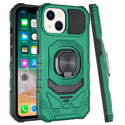 For Apple iPhone 16 Pro Max (6.9") Hybrid Dual Layer with Rotate Magnetic Ring Stand Holder Kickstand, Rugged Shockproof Case Cover