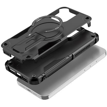 For Apple iPhone 16 Pro Magnetic Invisible Kickstand Holder with Magsafe, Slim Fit Shockproof Hybrid Military Grade Heavy Duty Case Cover