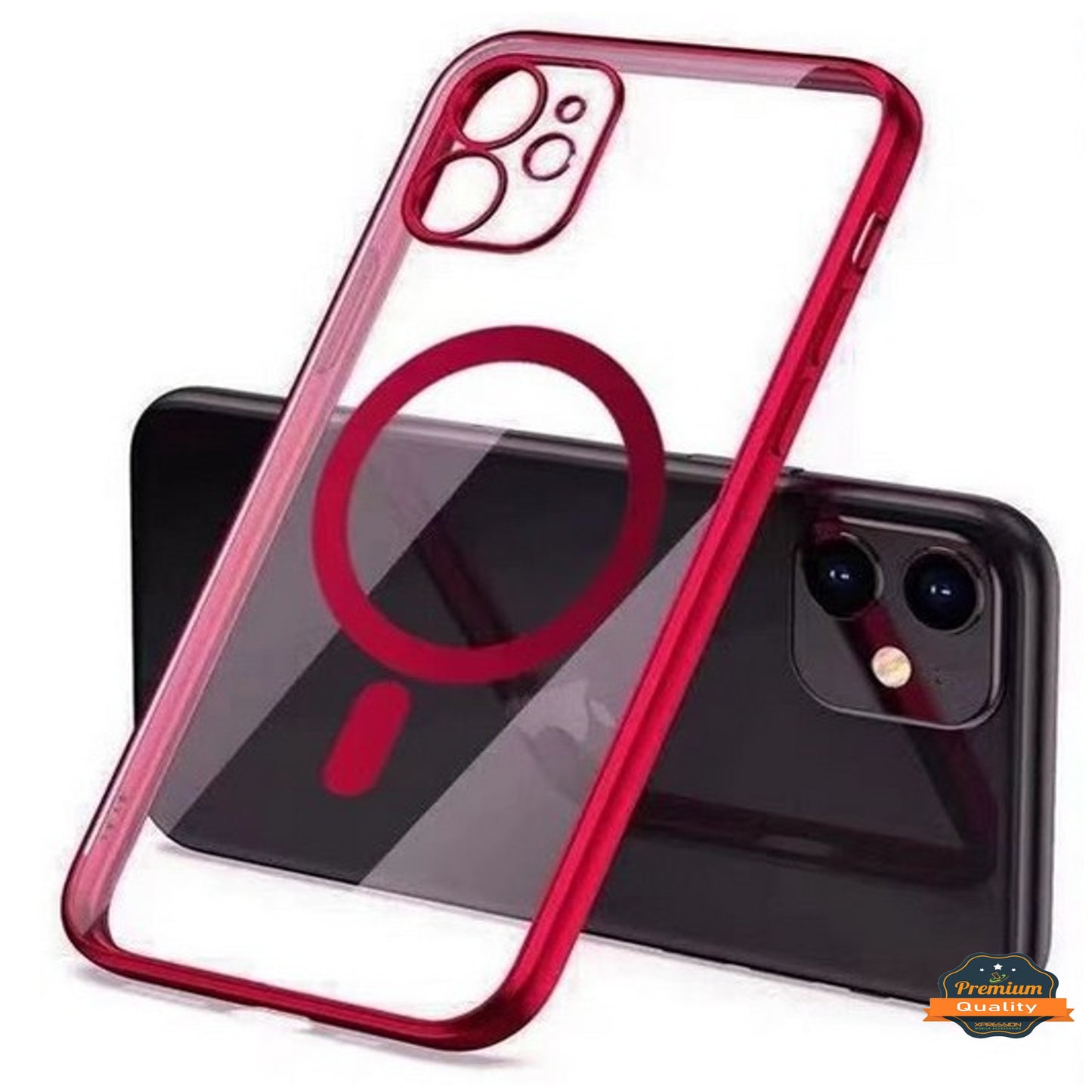 Phone Case Cover for Apple iPhone 17E /iPhone 16E Clear Hybrid Case with Plating Chrome Frame, Camera Protection, MagSafe Compatible Cover