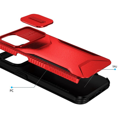 Phone Case for Apple iPhone 11 Pro Max Shockproof Hybrid Rugged Grip Camera Window Guard Window Protective Heavy Duty Slim Textured Design Cover Red
