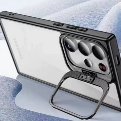 For Samsung Galaxy A17 5G Hybrid Camera Stand Kickstand Shockproof Protection with Reinforced Grip Design and Adjustable Viewing Support Case Cover