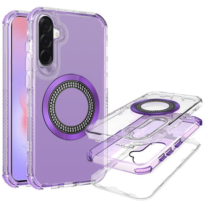 Phone Case for Samsung Galaxy A37 Thick Frosted Hybrid Construction, Magnetic Ring, Glitter Finish, High-Quality Build Cover