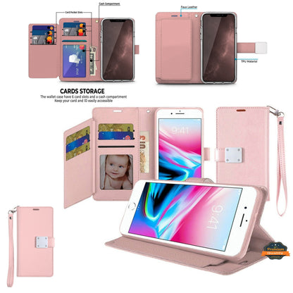 Phone Case for Samsung Galaxy A08 4G, A07 5G, A07 4G Wallet Credit Card Holder Hybrid Slim Protective Dual Function Storage PU Leather Flip Pouch Cover