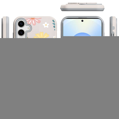 For Samsung Galaxy S25 /S24 Pattern Design Hybrid with Invisible Ring Stand & Magnetic Back, Shockproof Protective Grip Case Cover