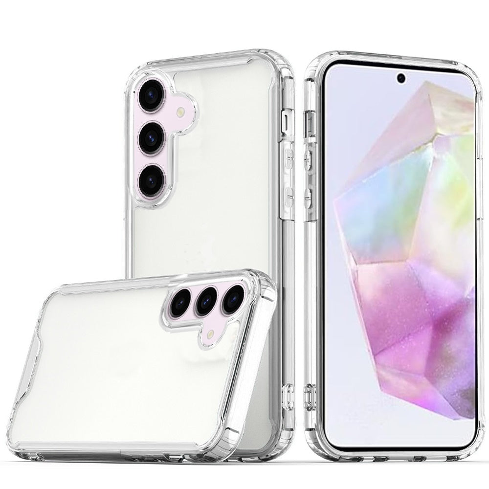 Shockproof Transparent Hard PC TPU Hybrid Durable Frame Gummy Protective Slim Grip Lightweight