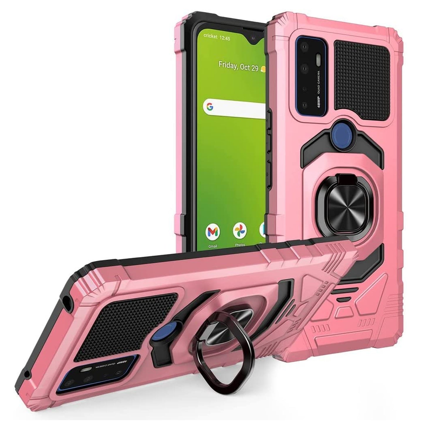 For Motorola Moto G Power 5G 2026 Hybrid Magnetic Car Mount Ring Kickstand Stand Holder Full-Body Armor Protective [Military Grade] Case Cover Purple
