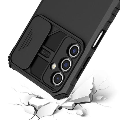 For Samsung Galaxy S22+ / S22 Plus Hybrid Hard PC & TPU Rubber Shockproof with Kickstand & Covered Camera Protection Case Cover Black