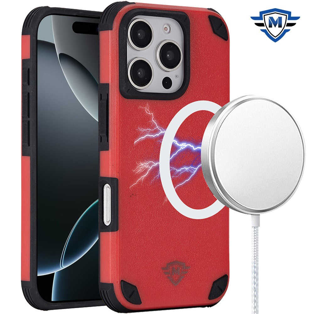 For Apple iPhone 16 Pro Max (6.9") Premium Heavy Duty Dual-Layer Rugged Protection, Shockproof Magnetic Compatible with MagSafe Case Cover