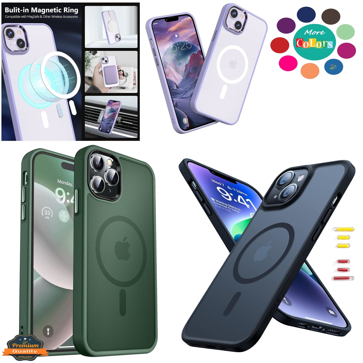 For Samsung Galaxy S25 EDGE Compatible with MagSafe Strong Magnetic Slim Translucent Matte Back TPU Shockproof Design Case Cover