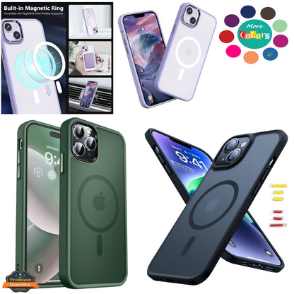 For Samsung Galaxy S25+ S25 Plus /S24+ Compatible with MagSafe Strong Magnetic Slim Translucent Matte Back TPU Shockproof Design Case Cover