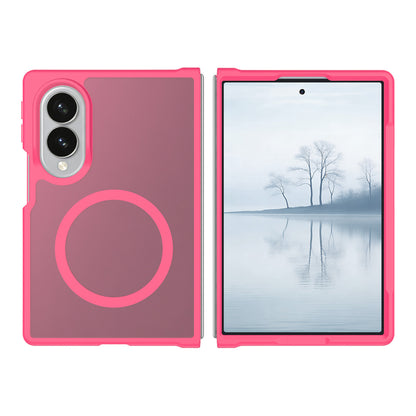 Phone Case for Samsung Galaxy Z Fold 8 Magnetic Circle Matte Hybrid Shockproof Smooth Grip Durable Camera Protection Soft Touch TPU Armor Cover