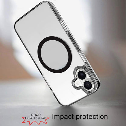 For Apple iPhone 17 (6.3") MagSafe Compatible Integrated Technology Clean Transparent Hybrid Armor TPU Frame Case Cover Cosmic Orange